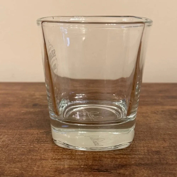 Jack Daniel's Whiskey Glass Square Etched Logo Barware Its a Short Season - Picture 3 of 6